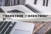 广州大型电子游戏机（广州大型电子游戏机厂家）