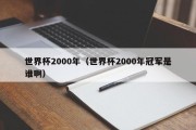 世界杯2000年（世界杯2000年冠军是谁啊）